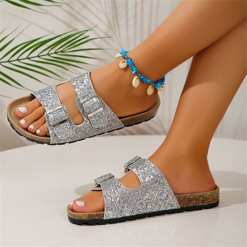 Sandalias de lentejuelas tendencia de verano