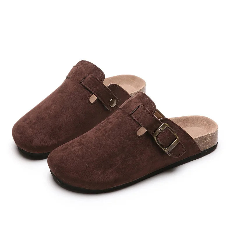 Mujer Zapatillas Mules Sandalias Modernas Hebilla Zapatos Correa