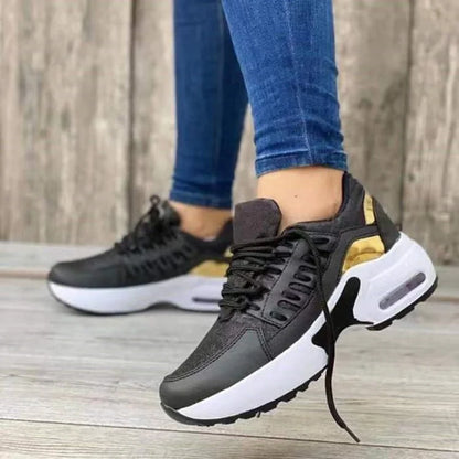 Zapatillas ligeras con cordones para mujer