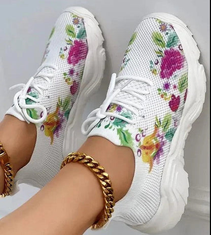 Zapatillas ortopédicas florales