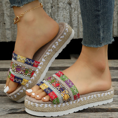 Sandalias altas de plataforma de colores para mujer