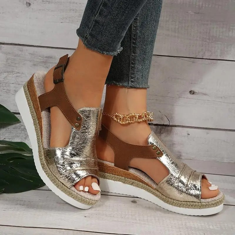 Sandalias de cuña bohemias