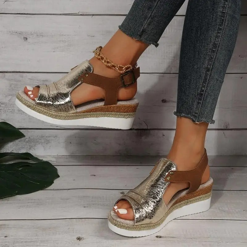 Sandalias de cuña bohemias