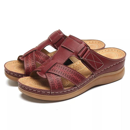 Sandalias de piel premium para mujer