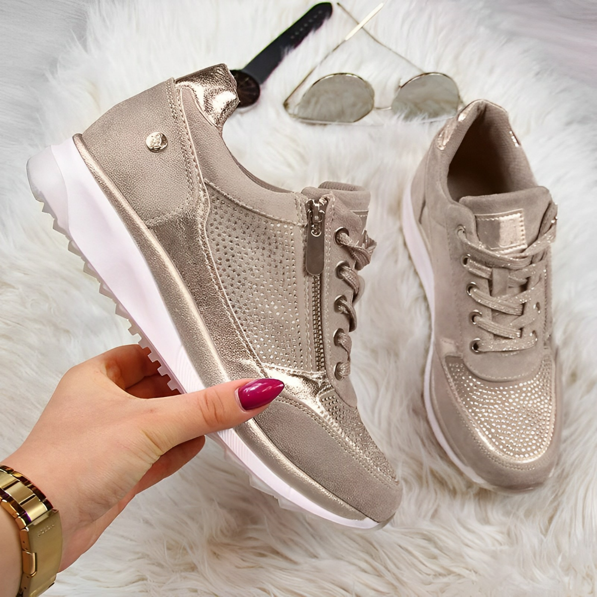 Sneakers elegantes y frescas