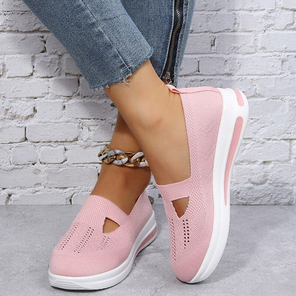 Zapatillas deportivas de mujer con fondo grueso