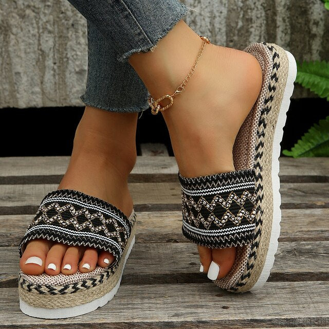 Sandalias de estilo étnico para mujer