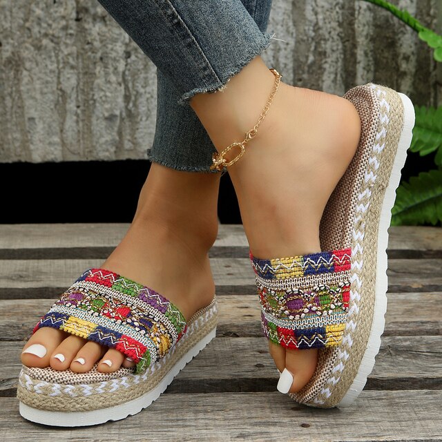 Sandalias de estilo étnico para mujer