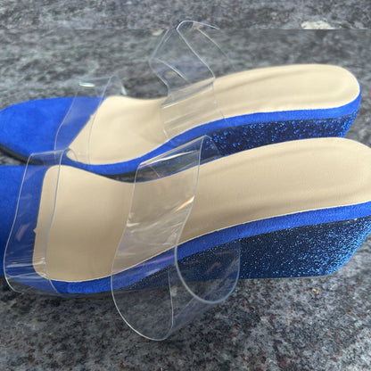 Zapatillas clásicas de tiras transparentes