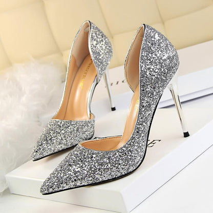 Mujer Glitter Decor Stiletto