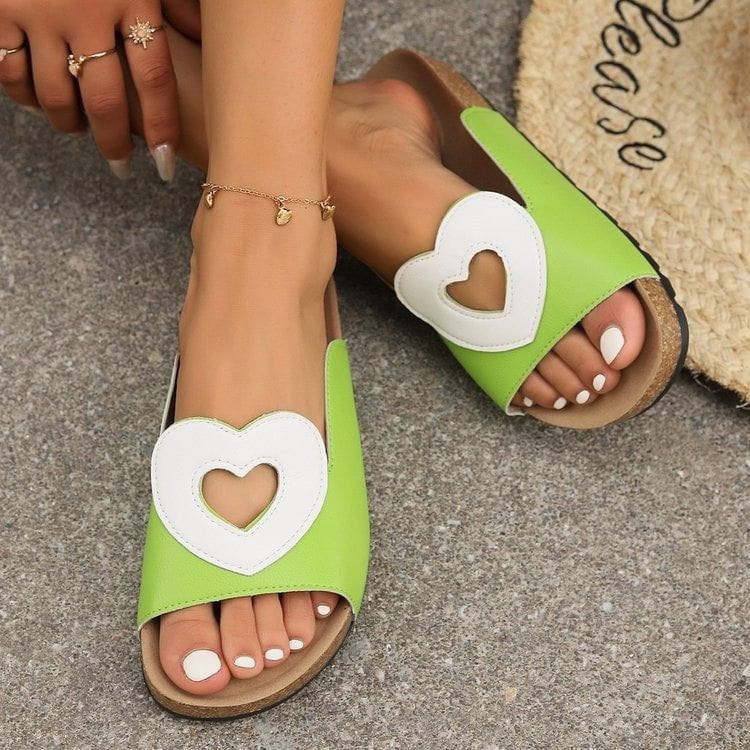 Sandalias de mujer con diseño de corazón hueco