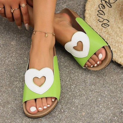 Sandalias de mujer con diseño de corazón hueco