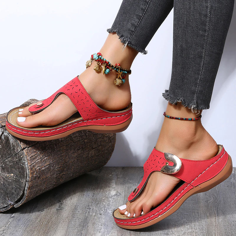 Sandalias de playa retro para mujer