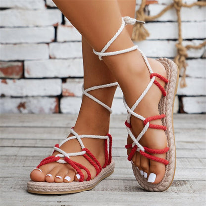 Sandalias con tiras de cuerda