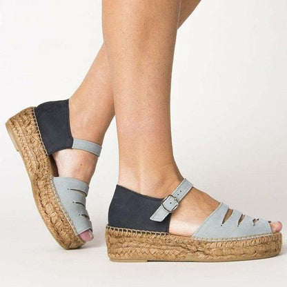 Sandalias de cuña con alpargata boho