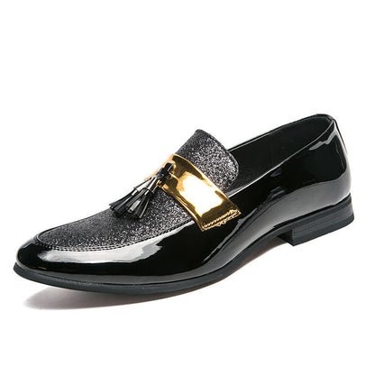 Black Tassel Shoe Handmade Wedding Men Mocasines