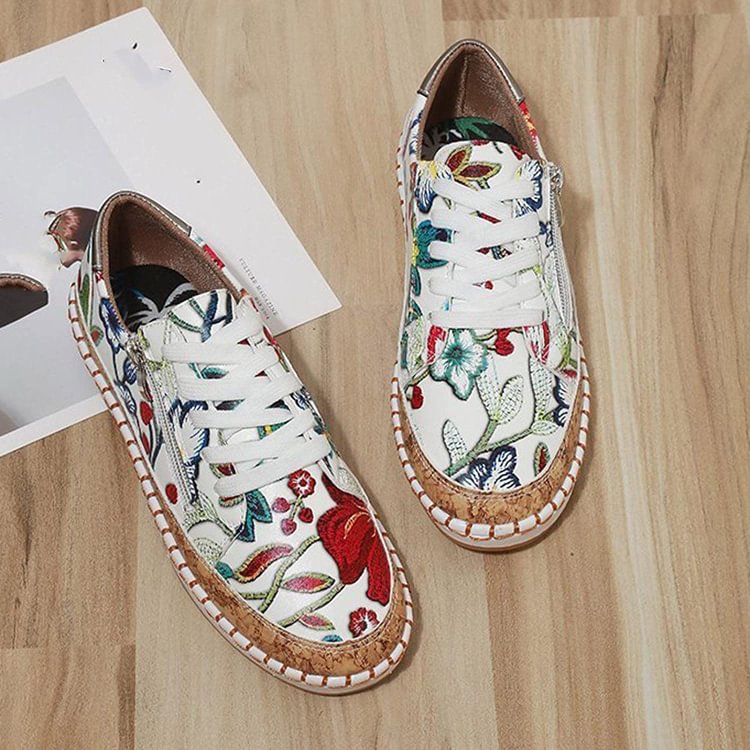 Zapatillas fáciles con flores