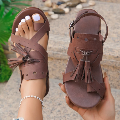 Sandalias con hebilla para mujer