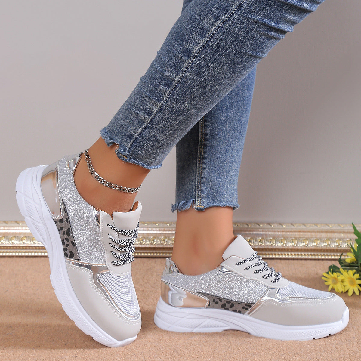 Womens Wedge Comfortable Sneakers