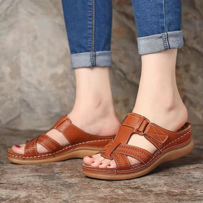 Sandalias de piel premium para mujer