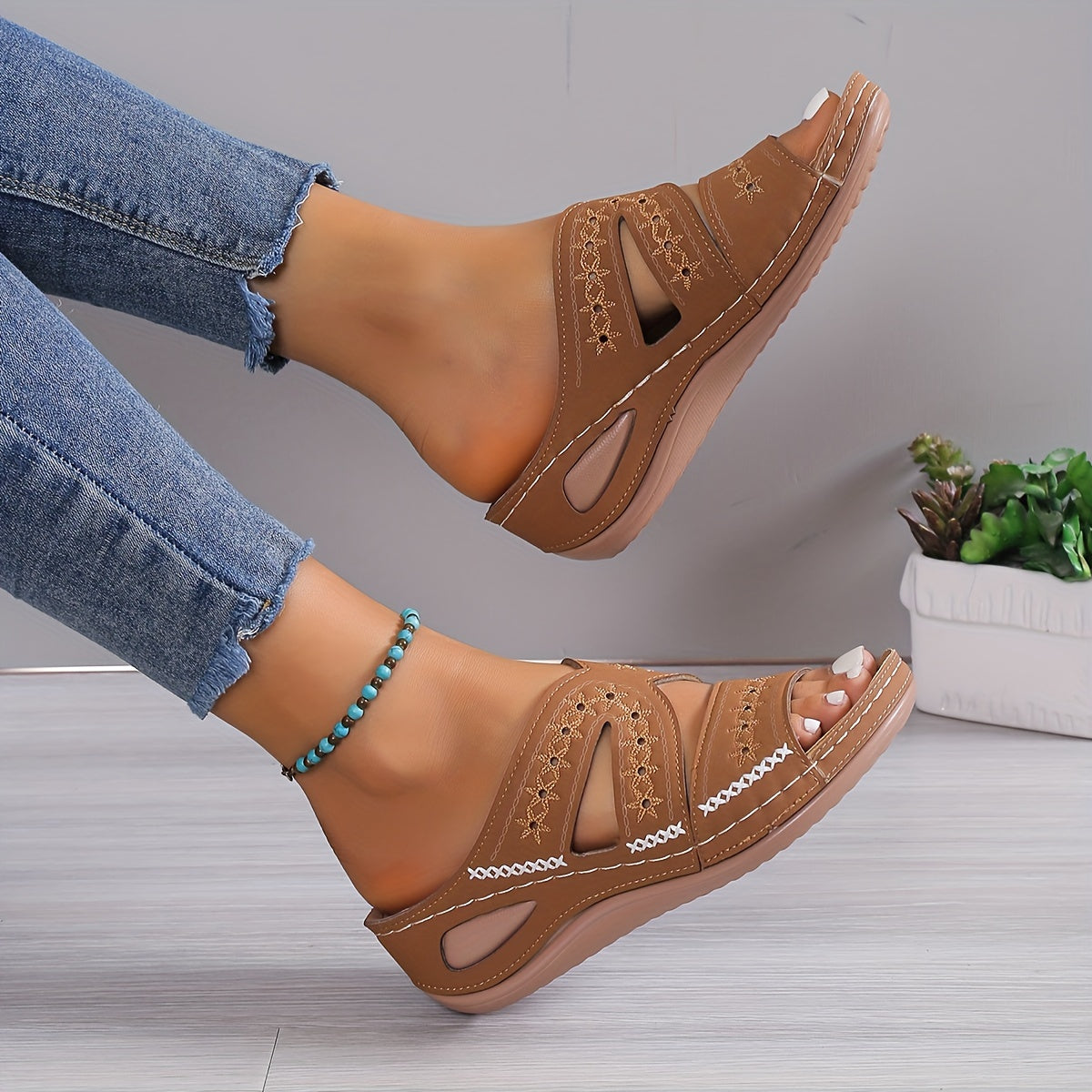 Sandalias de cuña para mujer