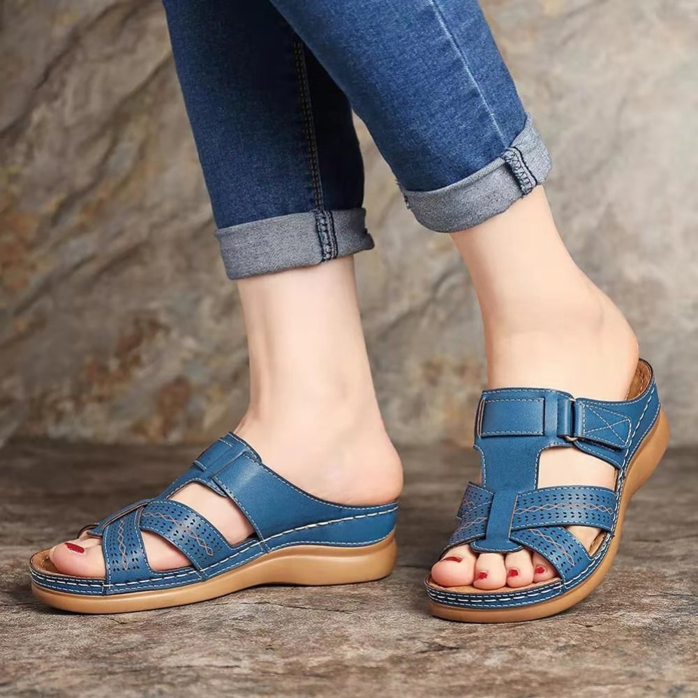 Sandalias de piel premium para mujer