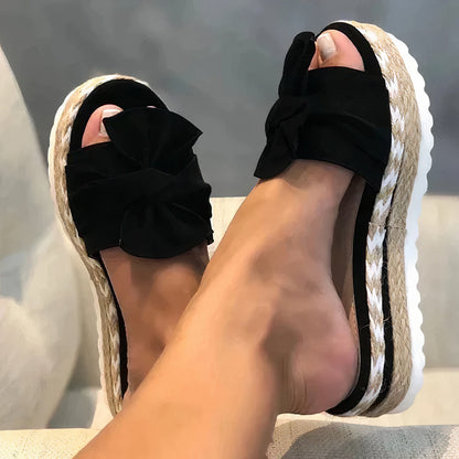 Sandalias de mujer Plataforma de verano Bowknot