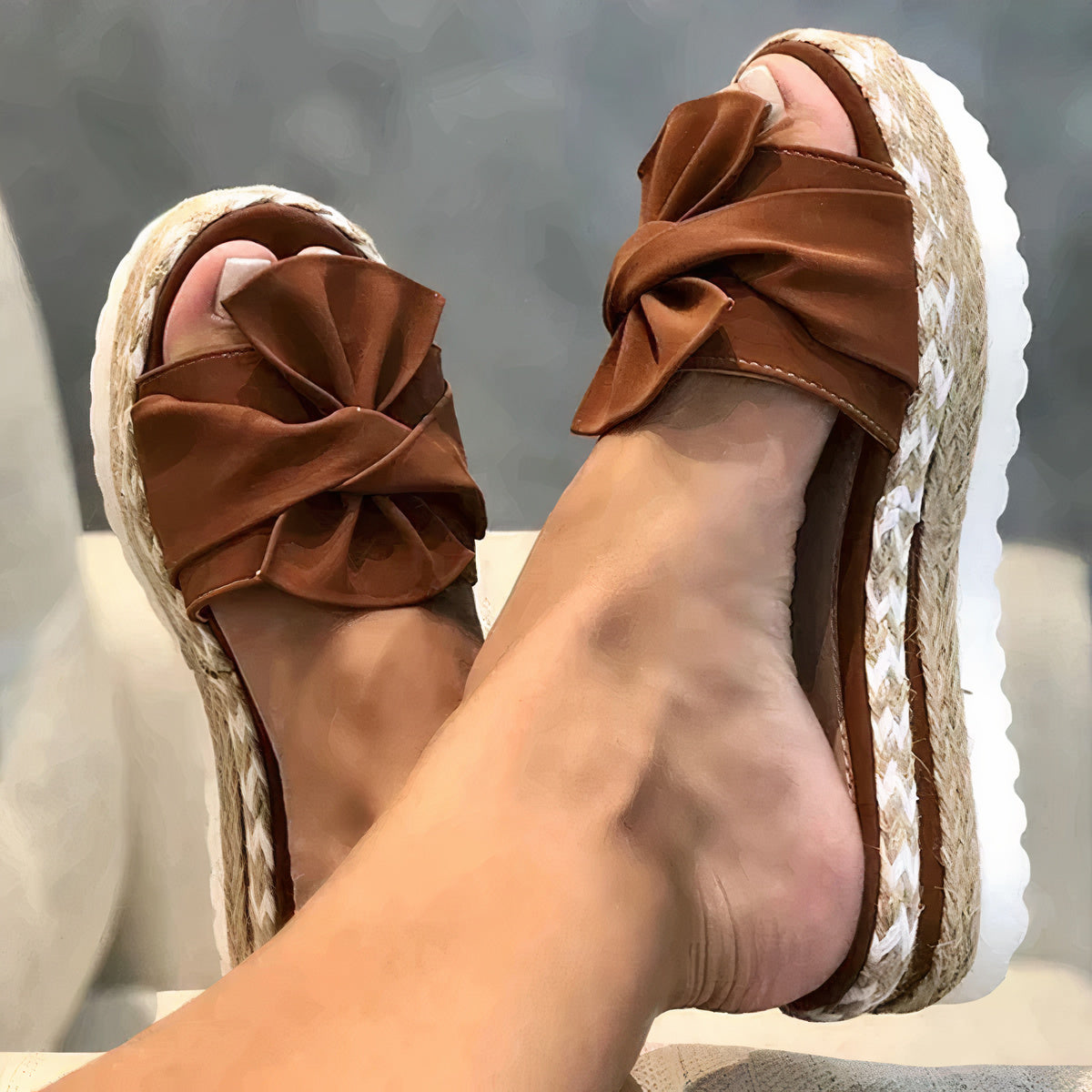 Sandalias de mujer Plataforma de verano Bowknot