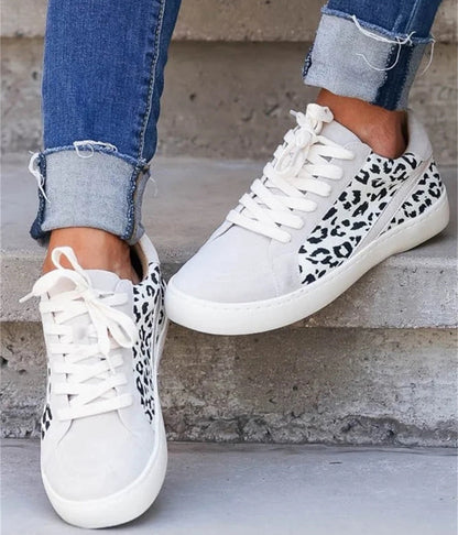 Zapatillas de skate con estampado de leopardo para mujer