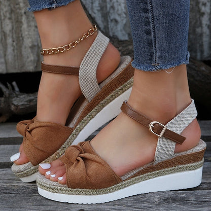 Sandalias de verano con lazo para mujer