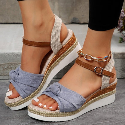 Sandalias de verano con lazo para mujer