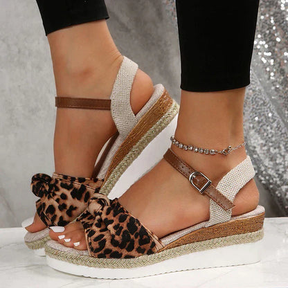 Sandalias de verano con lazo para mujer