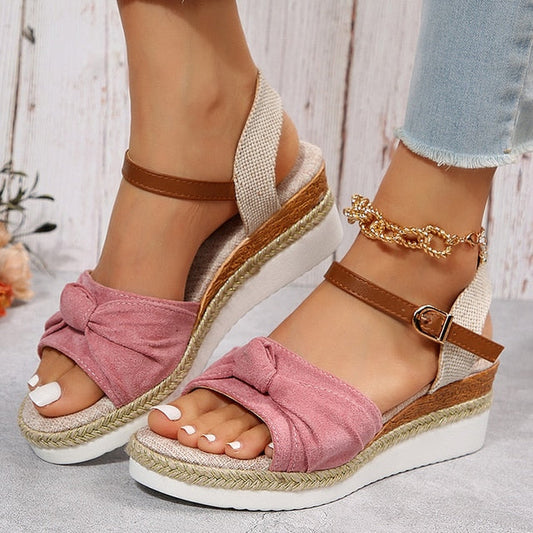 Sandalias de verano con lazo para mujer