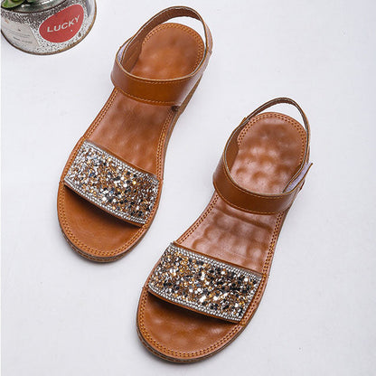 Sandalias modernas con purpurina