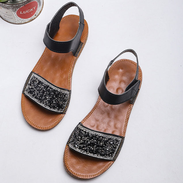 Sandalias modernas con purpurina