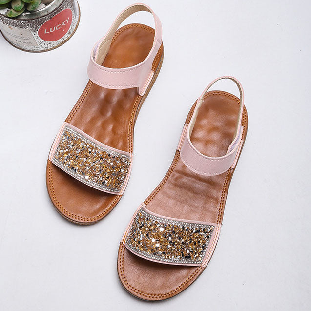 Sandalias modernas con purpurina