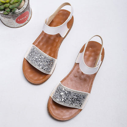 Sandalias modernas con purpurina