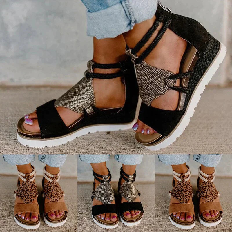 Sandalias de verano con tacón de cuña