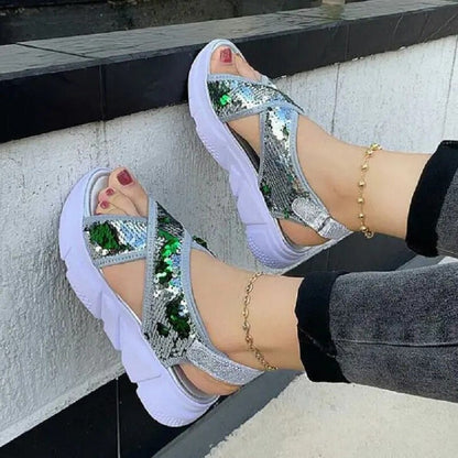 Sandalias de verano con plataforma