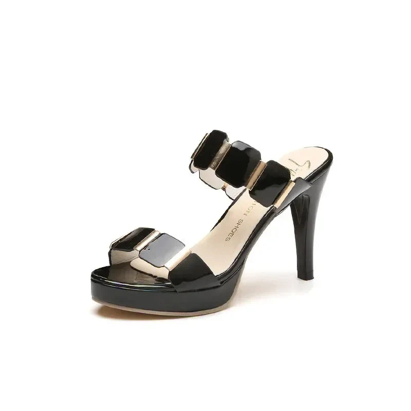 Mujer Gladiador Casual Plataforma Punta Abierta Tacones Finos Ocio Mujer Sandalias