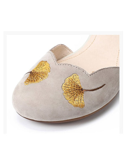 Sandalias casuales de piel suave para mujer