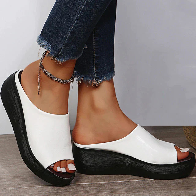 Sandalias de cuña con plataforma para mujer