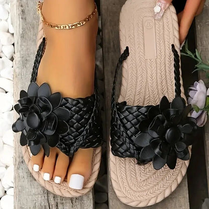 Zapatillas estilo boho con flores