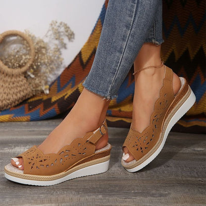 Sandalias Fisherman de tacón medio para mujer