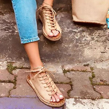 Sandalias de verano con cordones para mujer