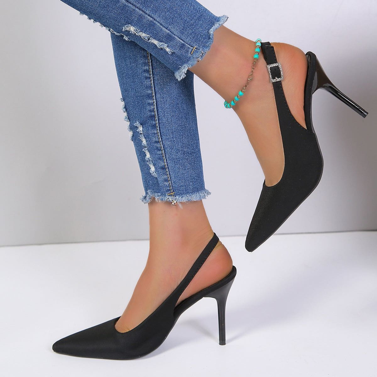 Moda Elegante Mujer Tacones Altos