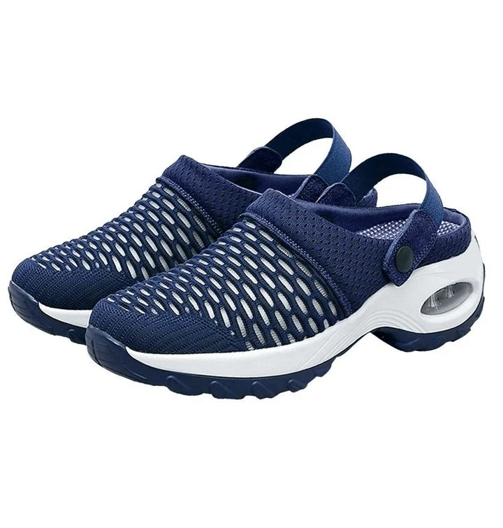 Mujer Air Cushion Plataforma Malla Mules Sneaker Sandalias