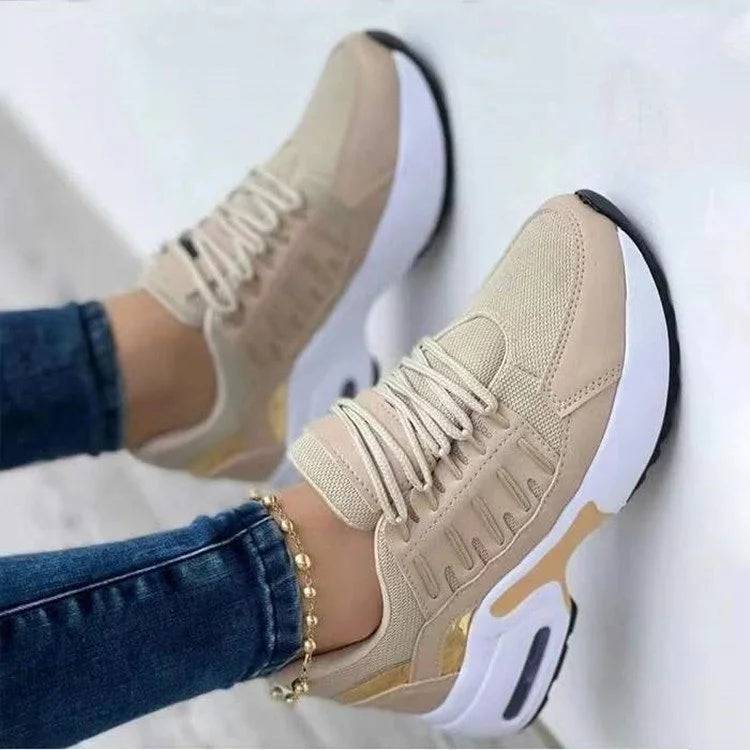 Zapatillas ligeras con cordones para mujer