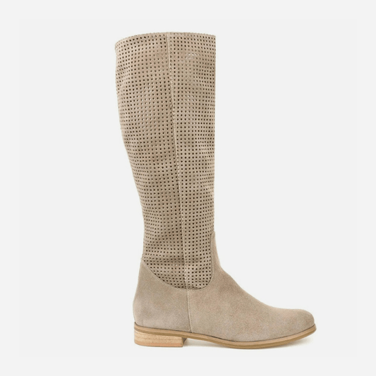 BOTTES HAUTES FEMME EN DAIM BEIGE