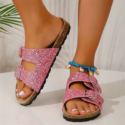 Sandalias de lentejuelas tendencia de verano